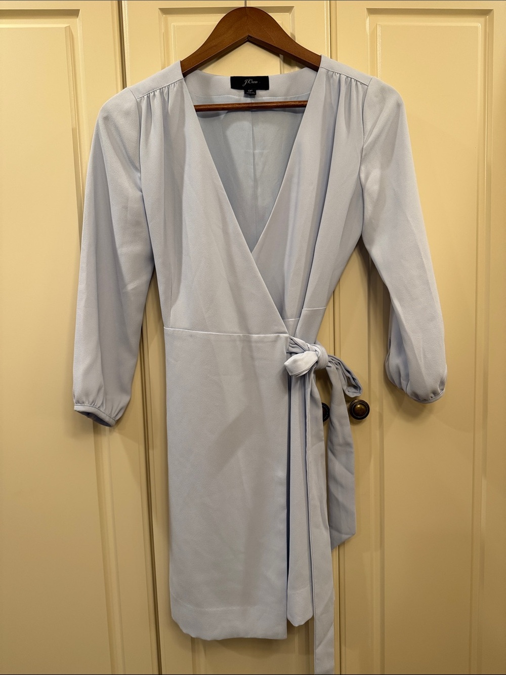 J. Crew Light Blue Wrap Dress